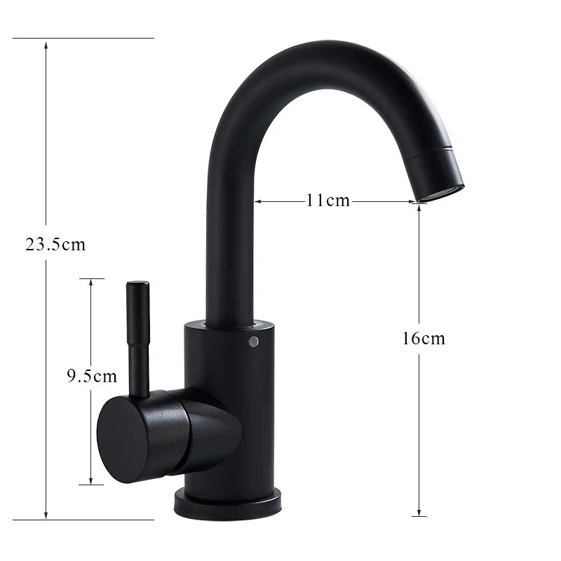 304 Stainless Steel Bathroom Basin Faucet Cold Wash