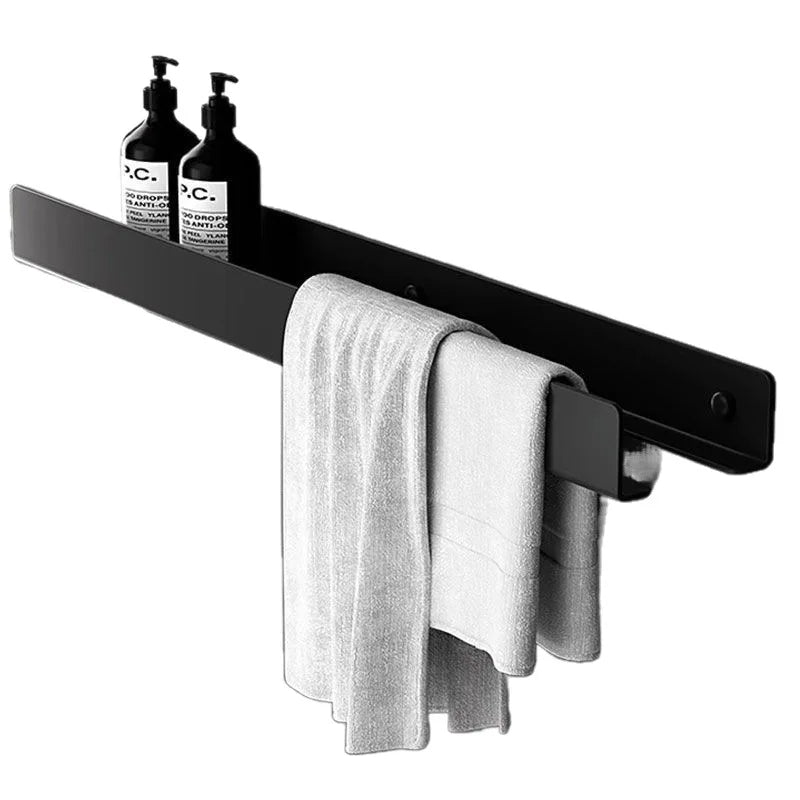 Luxury Minimalist Black Integrated Mirror Front Toilet Bathroom