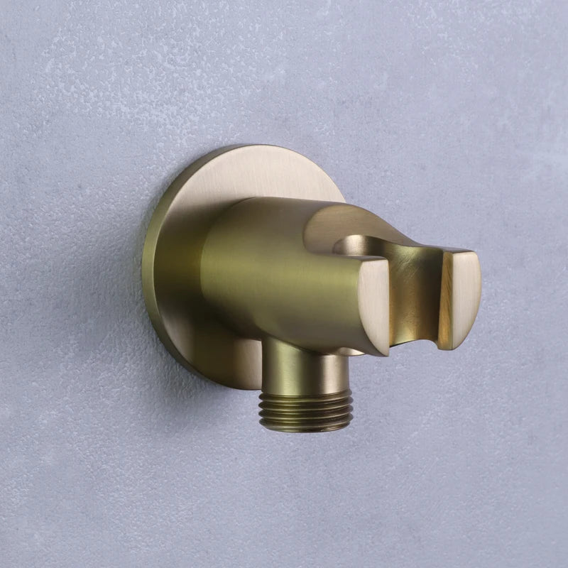 Square Hand Shower Bracket Brass Body Angel Adjustable