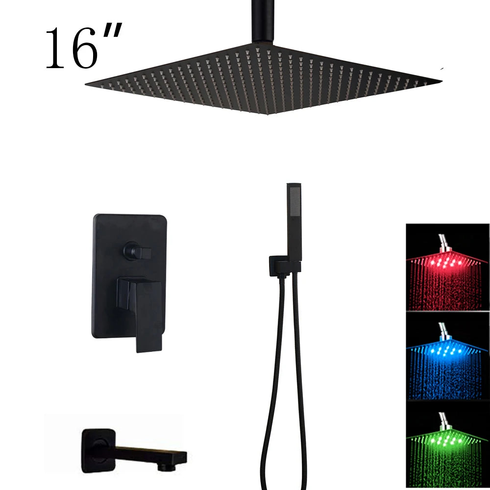Kemaidi Bathroom 2-3 Way Shower Faucet Black 3-Functions
