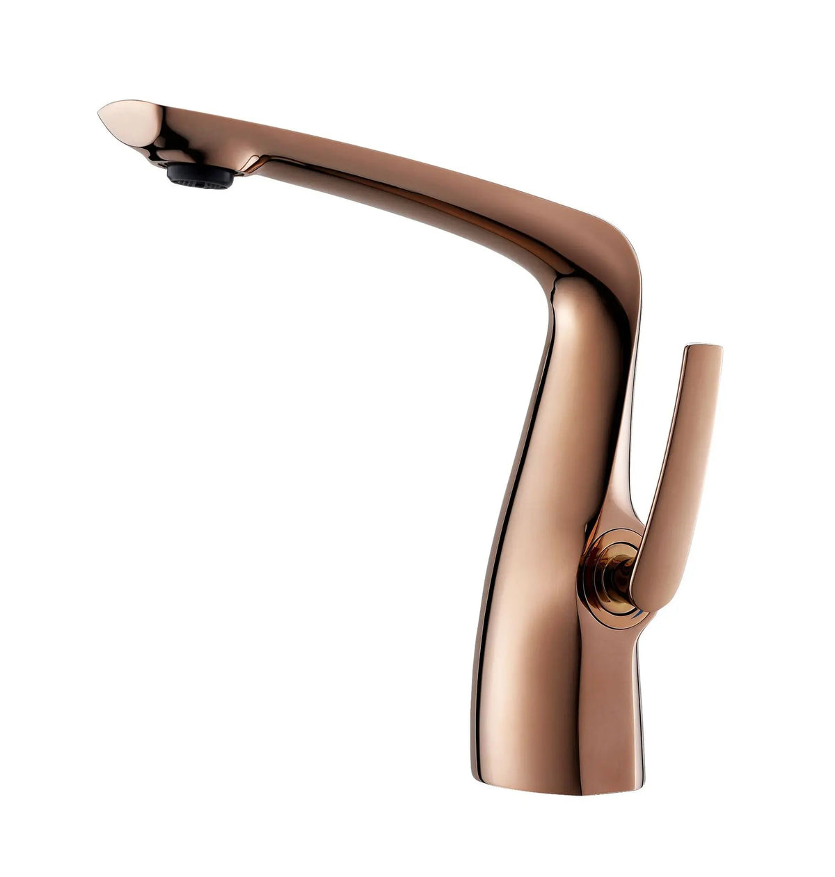 Luxury Rose Gold Brass Bathroom Faucet Modern 1-Hole