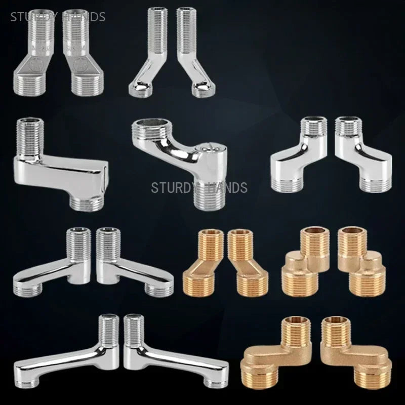 2pcs Brass Shower Faucet Shower Thickened Variable Diameter