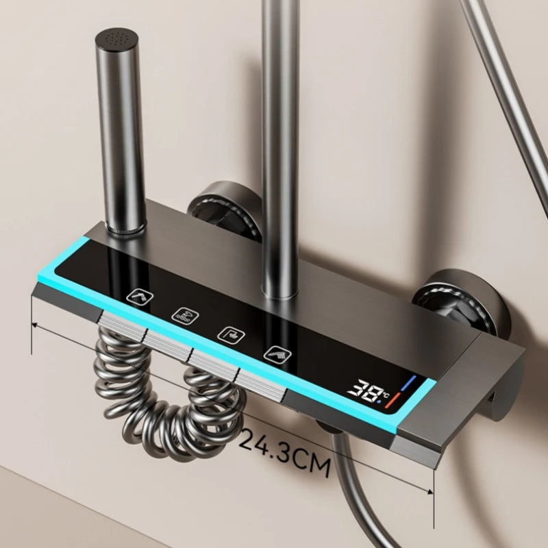 High-End Functions Bathroom Shower Faucet Digital Temperature