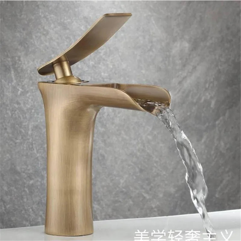 Antique Bronze Bathroom Faucet Basin Faucets & Cold