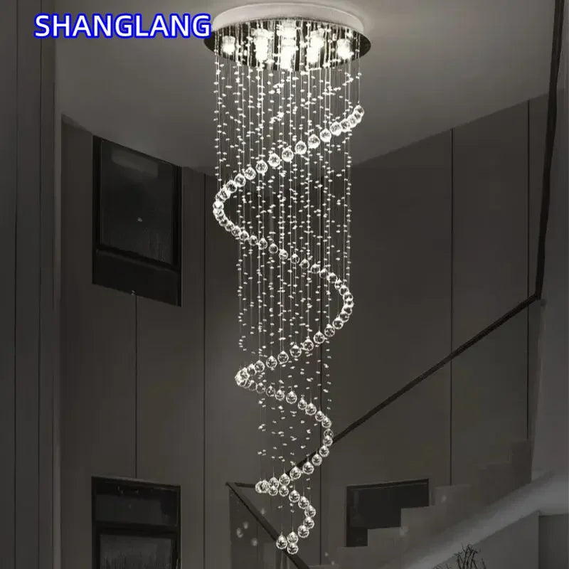 Modern Led Ceiling Chandeliers Light Fixture Staircase Luxury