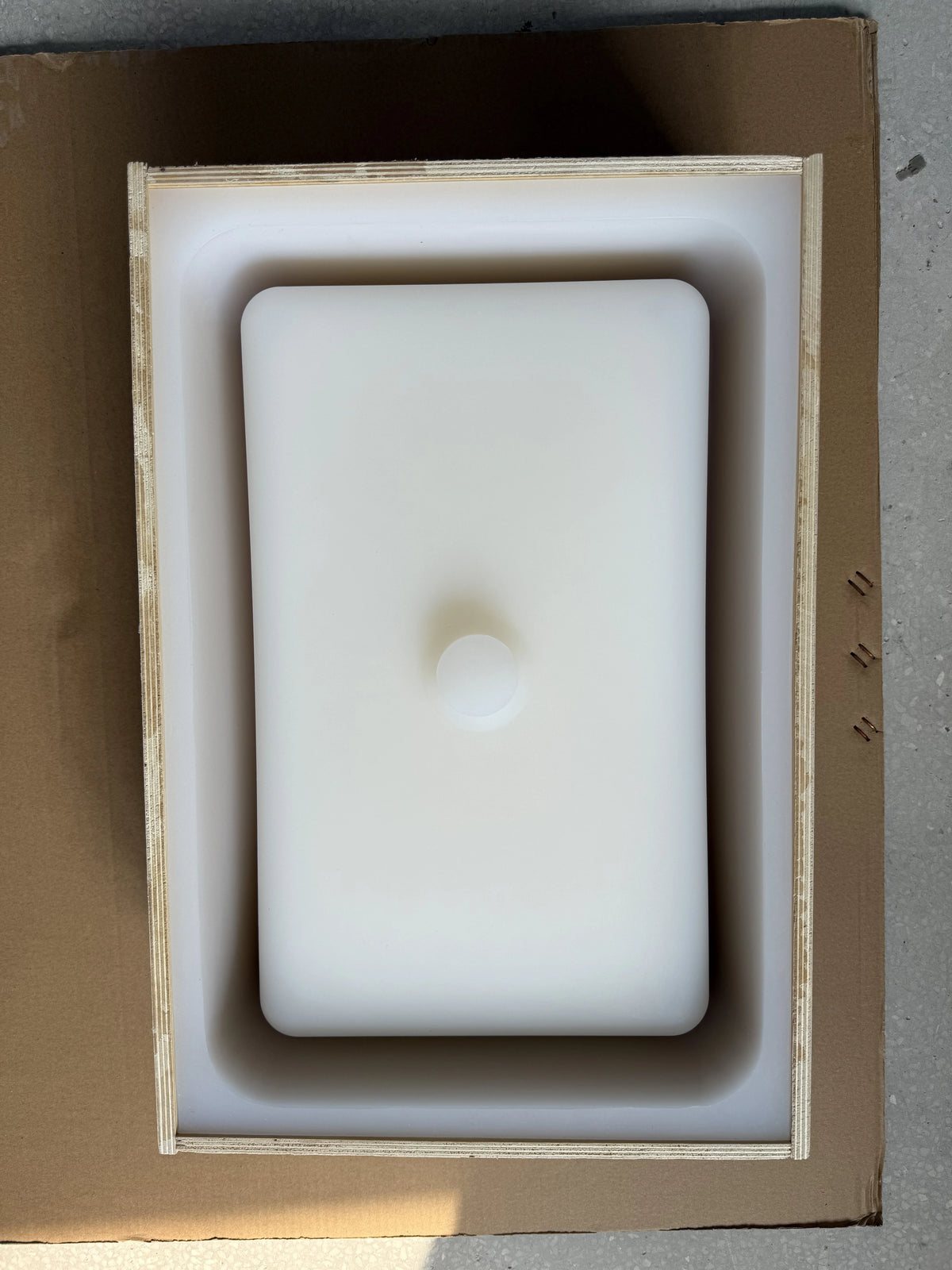 Circular Concrete Sink Silicone Mold Bathroom Square Sink