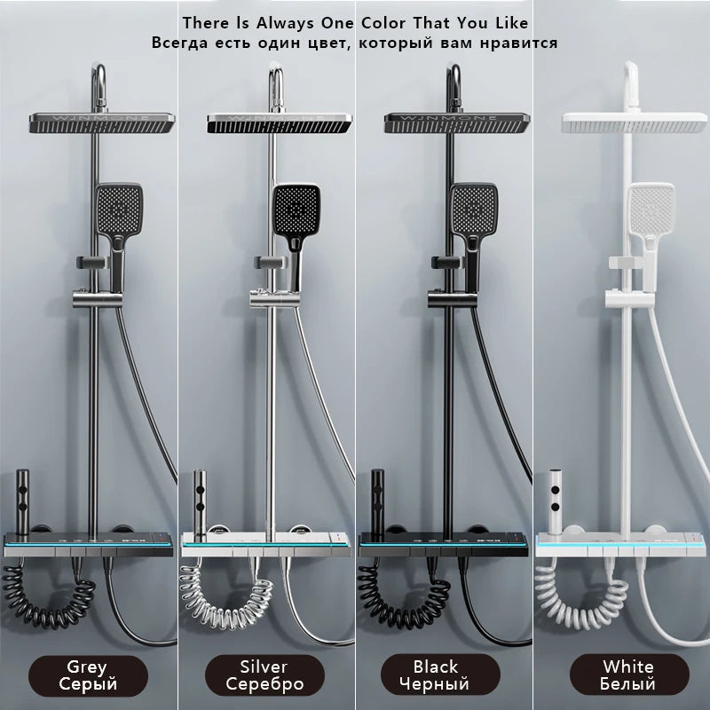 Modern Bathrooms Shower System Glass Panel Bathtub Rain