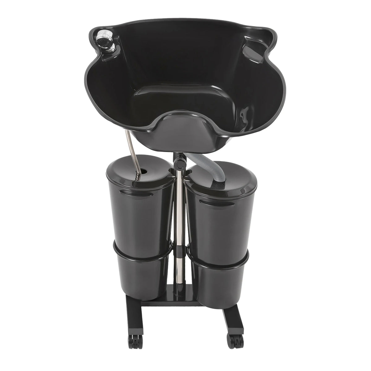 Shampoo Basin 2-Buckets Mobile Hair Wash Basin Height