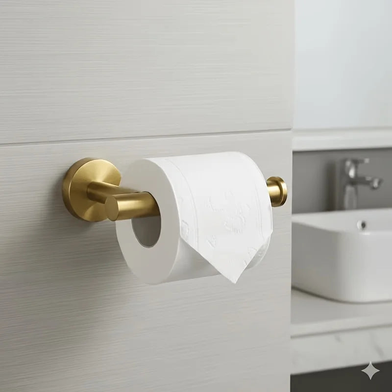 Stainless Steel Toilet Paper Holder Wall-Mounted Bathroom Roll