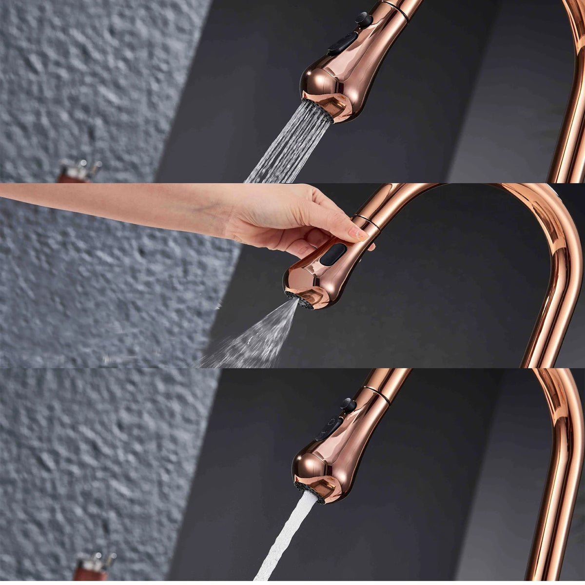 Zappo Modes Faucet Rose Gold 360 Swivel Pull
