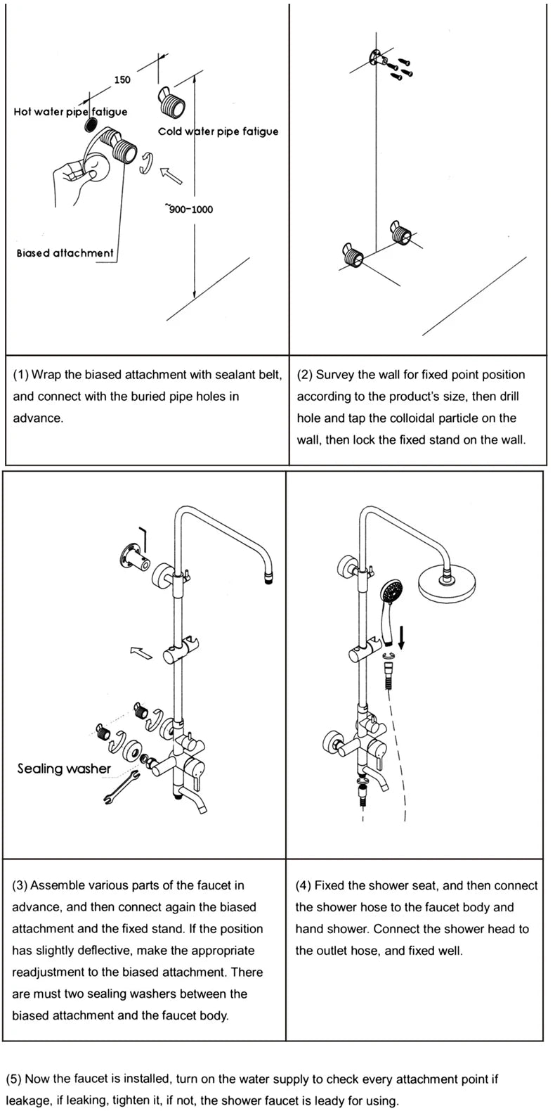 Luxury Cold Digital Bathroom Shower System Thermostatic Brass