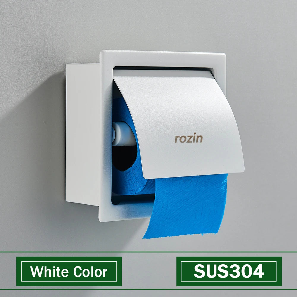 Rozin Waterproof Toilet Paper Holder Stainless Steel Wall