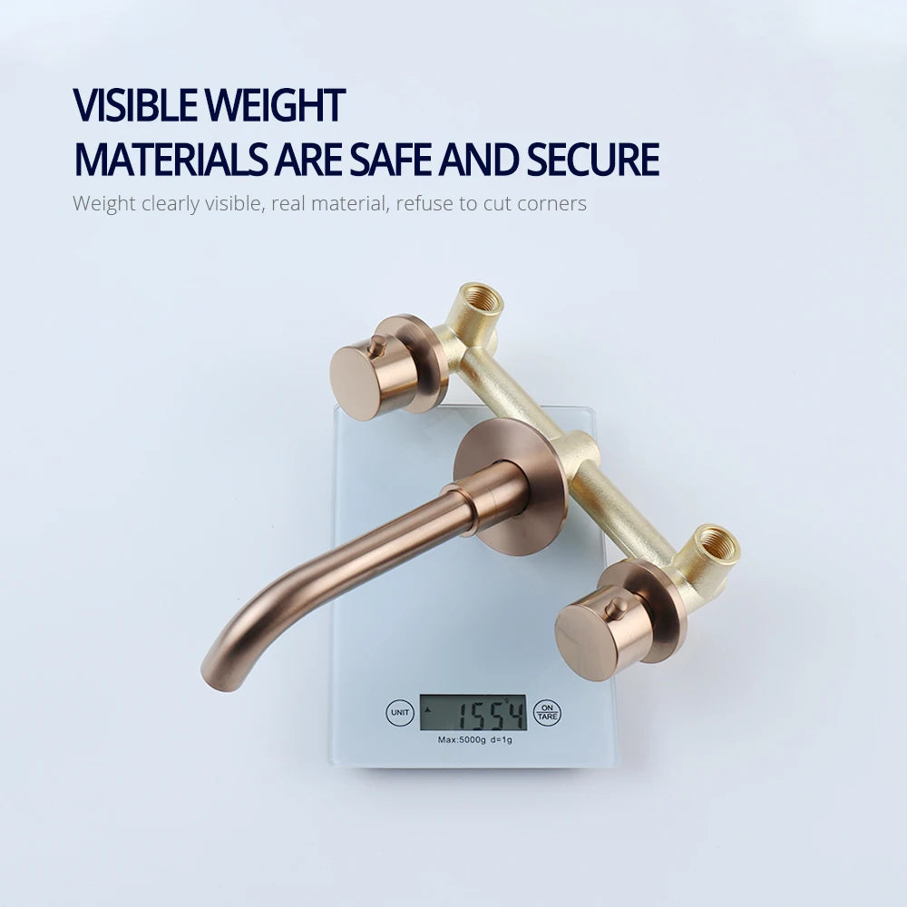 Brushed Rose Gold Basin Faucet 100 Solid Brass