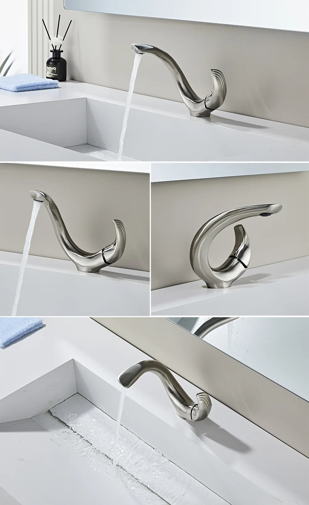 Personalized Design Brass Chrome Black Golden Handle Bathroom
