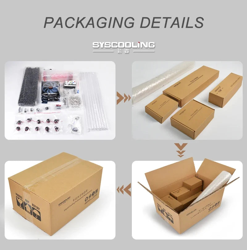 Syscooling Diy Pc Water Liquid Cooling Fan Kit