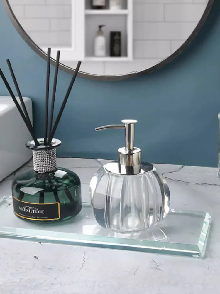 Light Luxury Crystal Bathroom Crystal Transparent Soap Dispenser