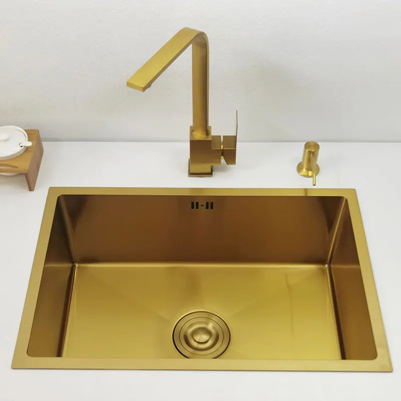 Golden Stainless Steel Sink Nano Coating Undermount/Topmount