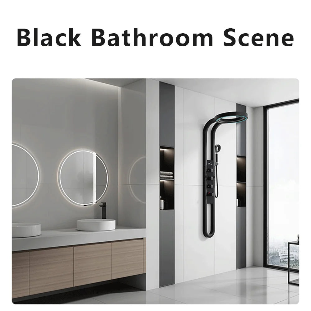 Modern High End Rainfall Shower Panel Spa Massage