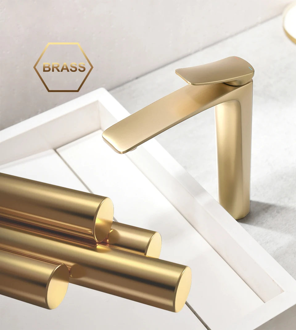 Vgx Luxury Gold Bathroom Faucets High Basin Mixer