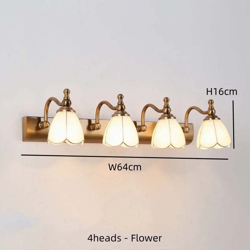 Modern Bathroom Vanity Light Fixtures 3-Light Milky Glass