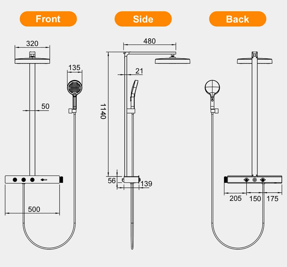 Vgx Thermostatic Shower System Luxury Concealed Bathroom Shower