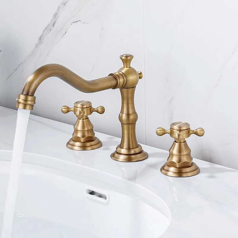 Kmmoun Fixed Spout Bathroom Basin Faucet Hole Deck