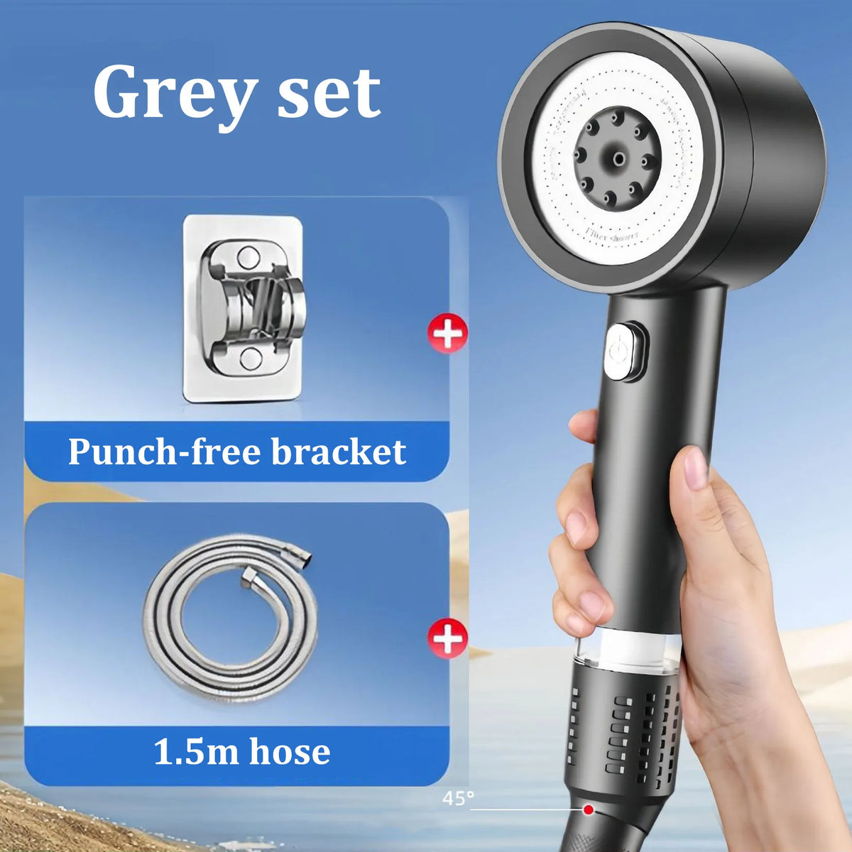 Modes High Quality Pressurized Shower Head Filter Water