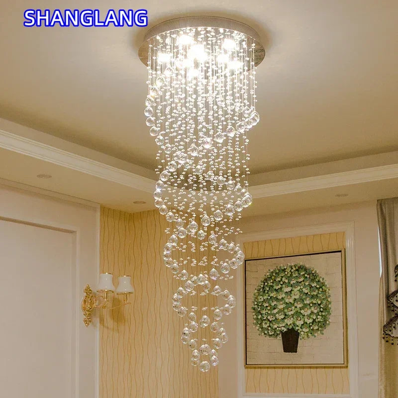Modern Led Chandelier Fixture Luxury Hanging Lamp Staircase