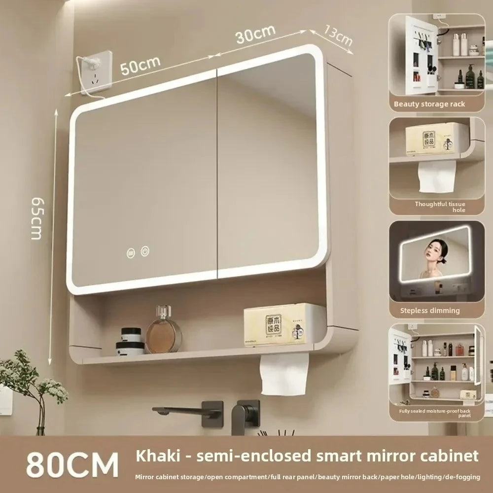 Led Bathroom Mirror Cabinet Anti Fog Wall Mounted