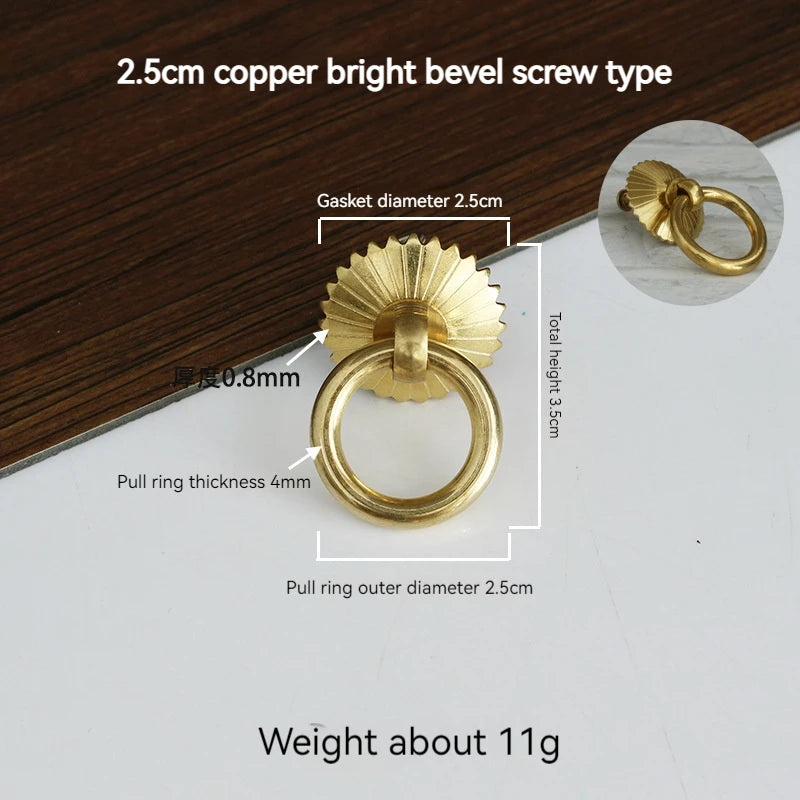 Chinese Medicine Cabinet Circular Ring Tea Can Pull