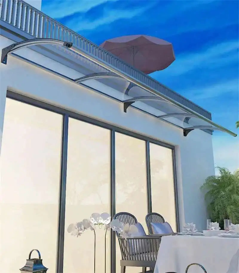 Outdoor Courtyard Rainproof Gazebos Aluminum Alloy Rain Awning