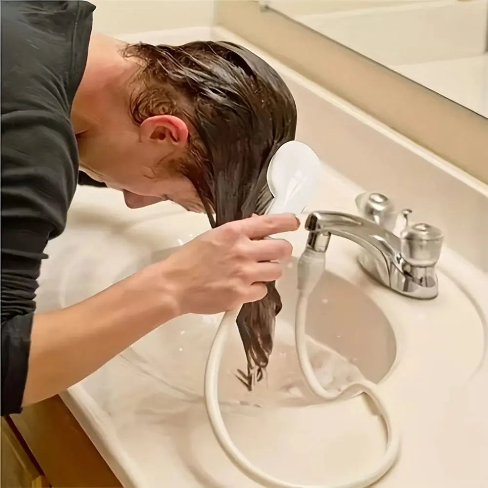 Rubber Hose Universal Sink Spray Extender Shower Head