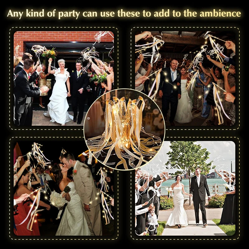 Wedding Ribbon Fairy Wand Light Up Magic Wand