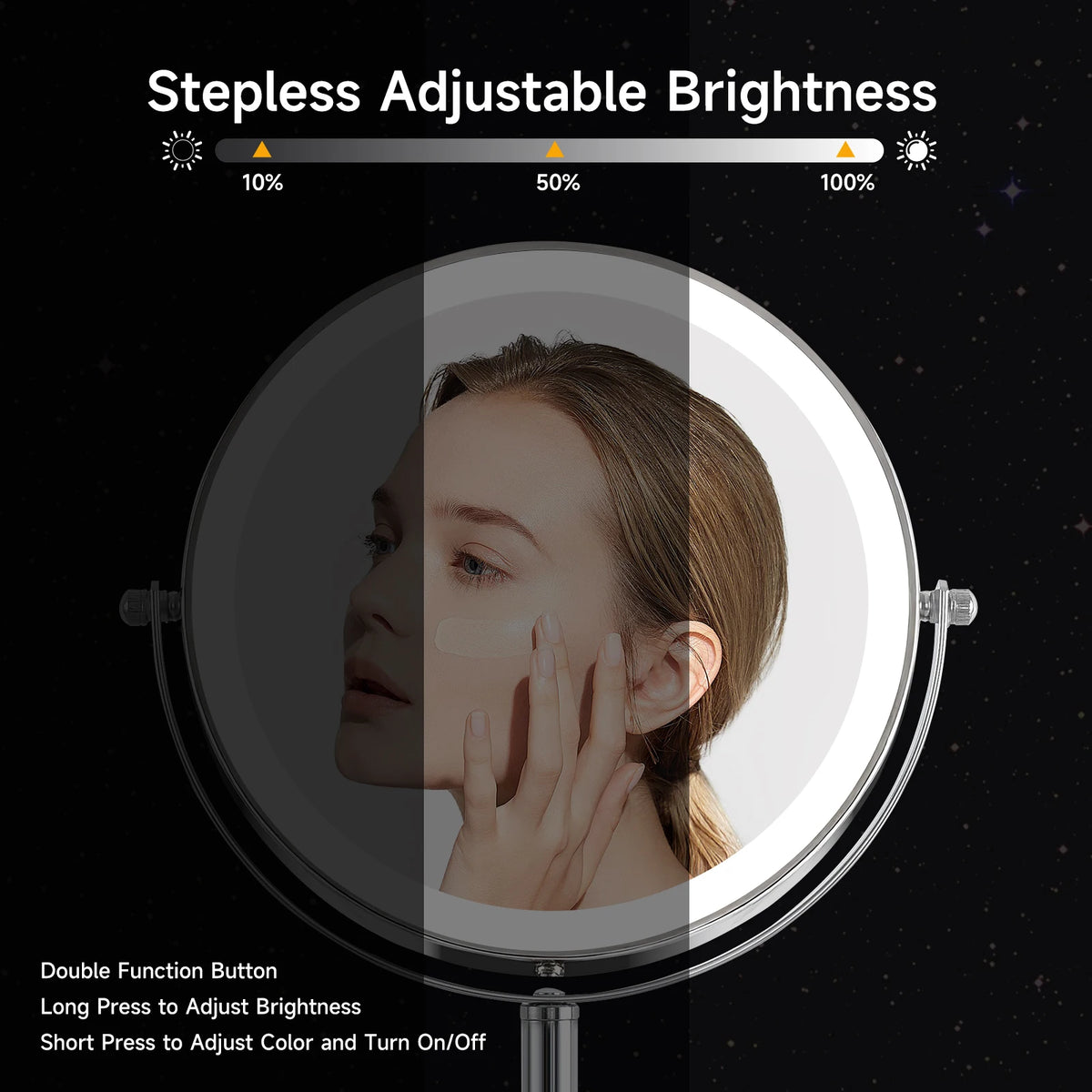 Touch Led Magnifying Makeup Mirror Double Sided 10x