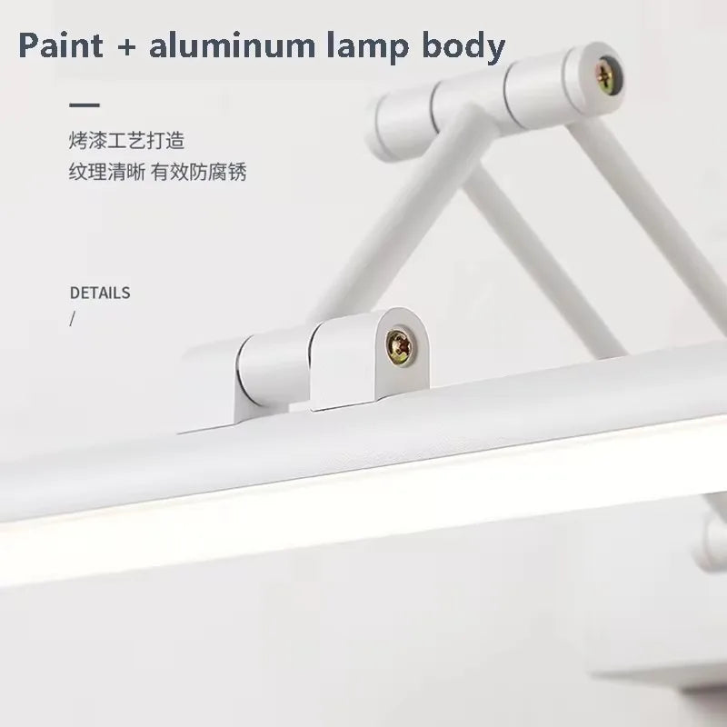 Motion Sensor Foldable Bathroom Mirror Wall Lamp Shower