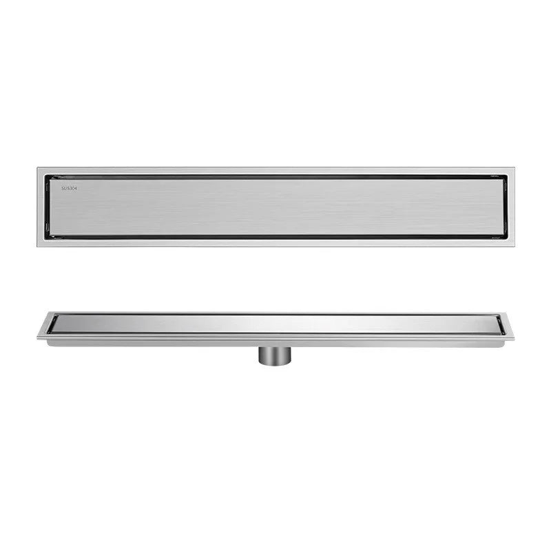 Invisible Tile Floor Drain Brshed Gold Black 304