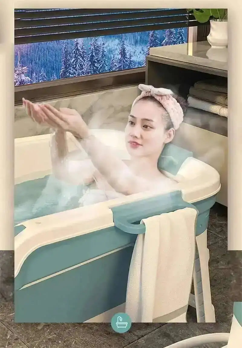 Tub Bathtubs Adult Folding Bathtub Foaming Simple Adult