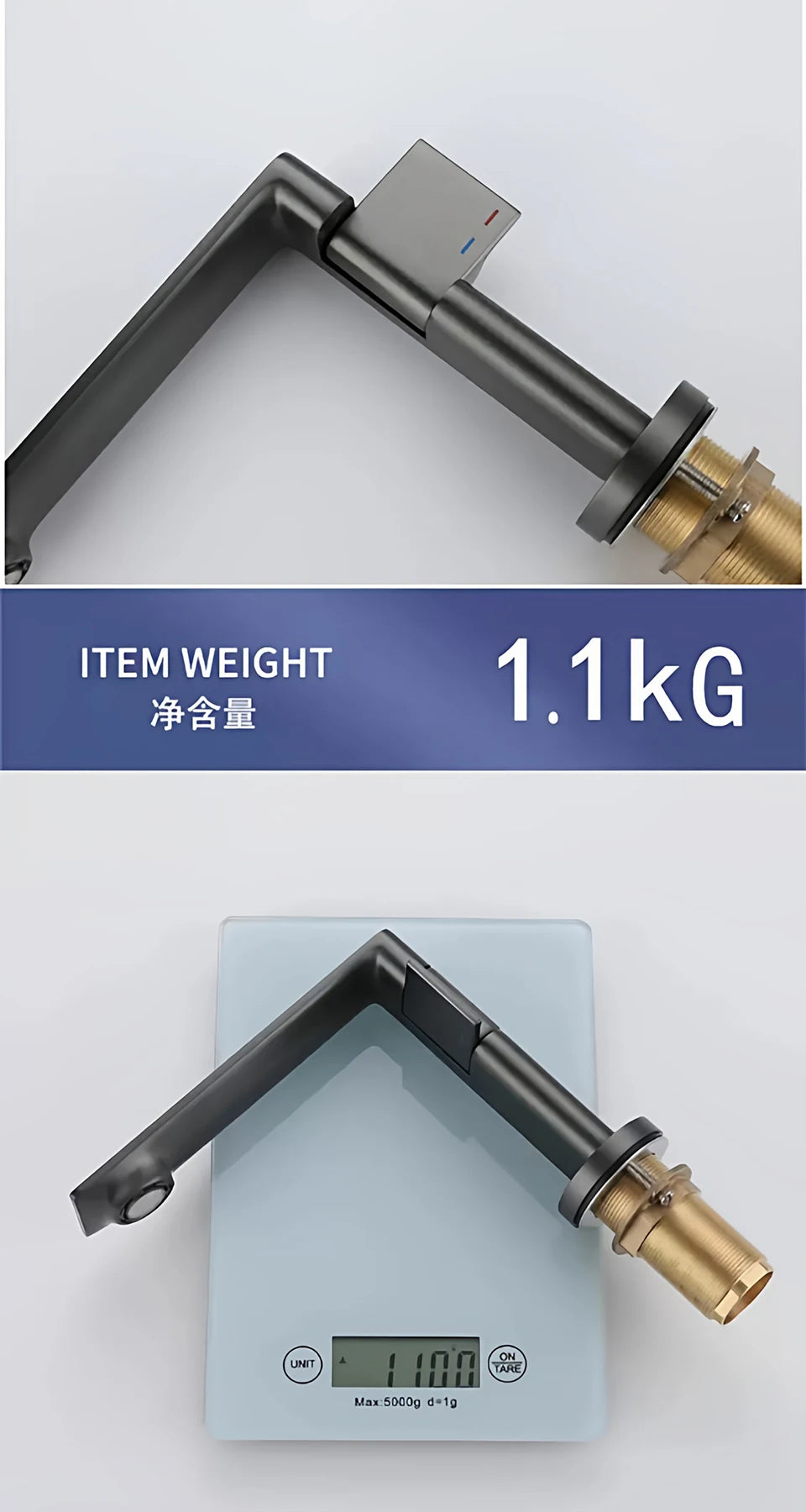 Brass Water Tap Modern Novel Design Bathroom Faucet