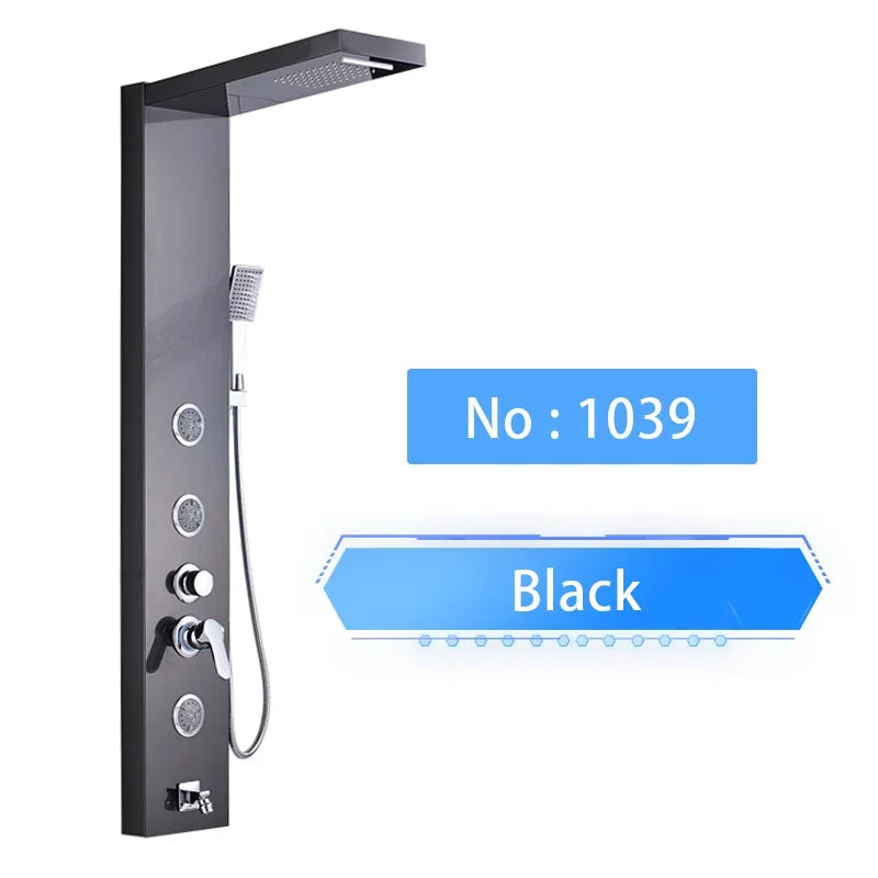 Led Shower Panel Digital Display Shower Faucet System