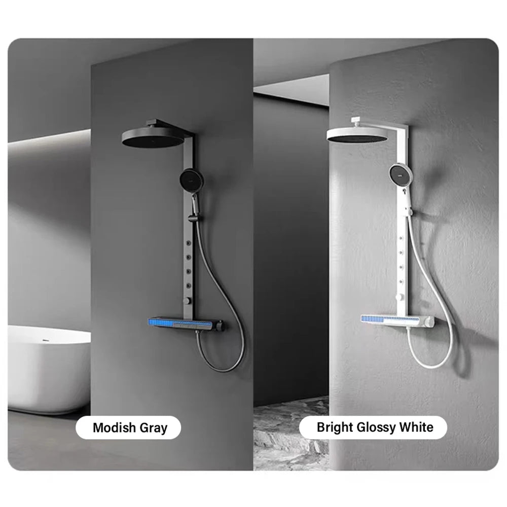Luxury Spa Jet Shower System Led Display Copper