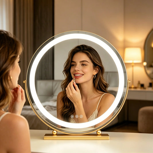 Led Lighted Makeup Mirror 15x Magnifying Vanity Compact
