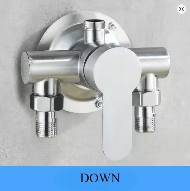 Stainless Steel Shower Faucet Cold Water Mixer G1/2