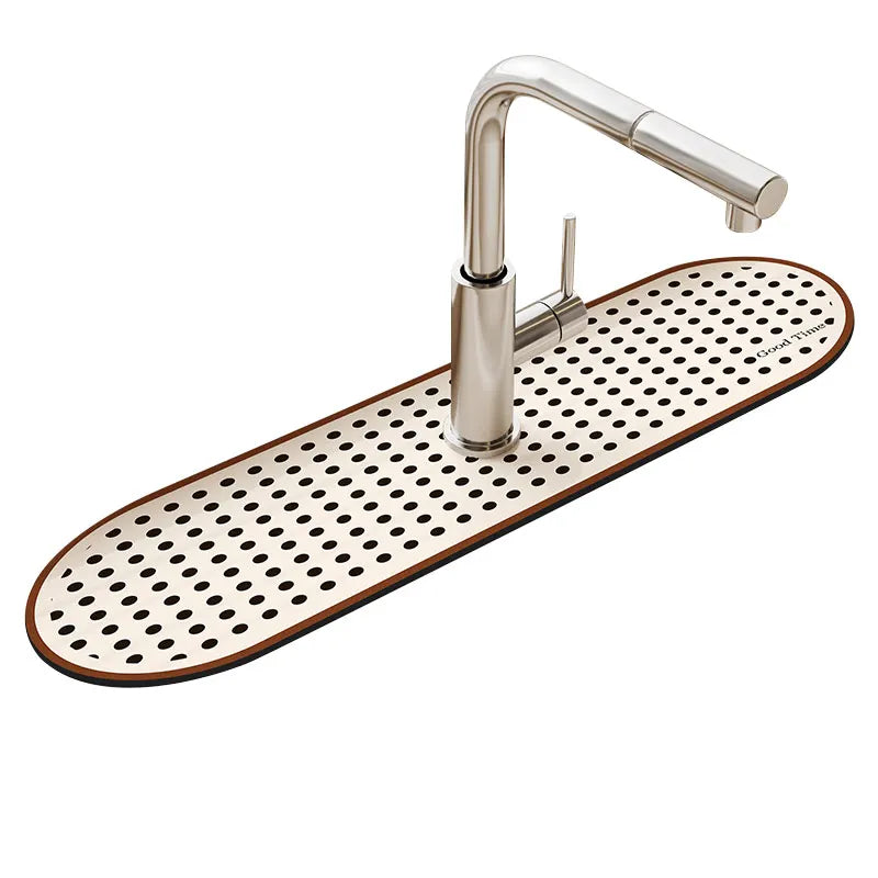 Sink Faucet Mat Drain Pad Absorbent Bathroom Splash