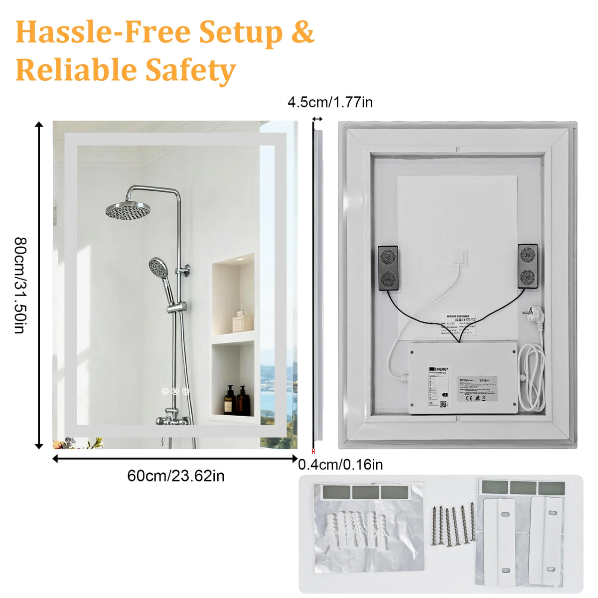 Led Bathroom Mirror Tempered Glass Mirror Bluetooth Colors