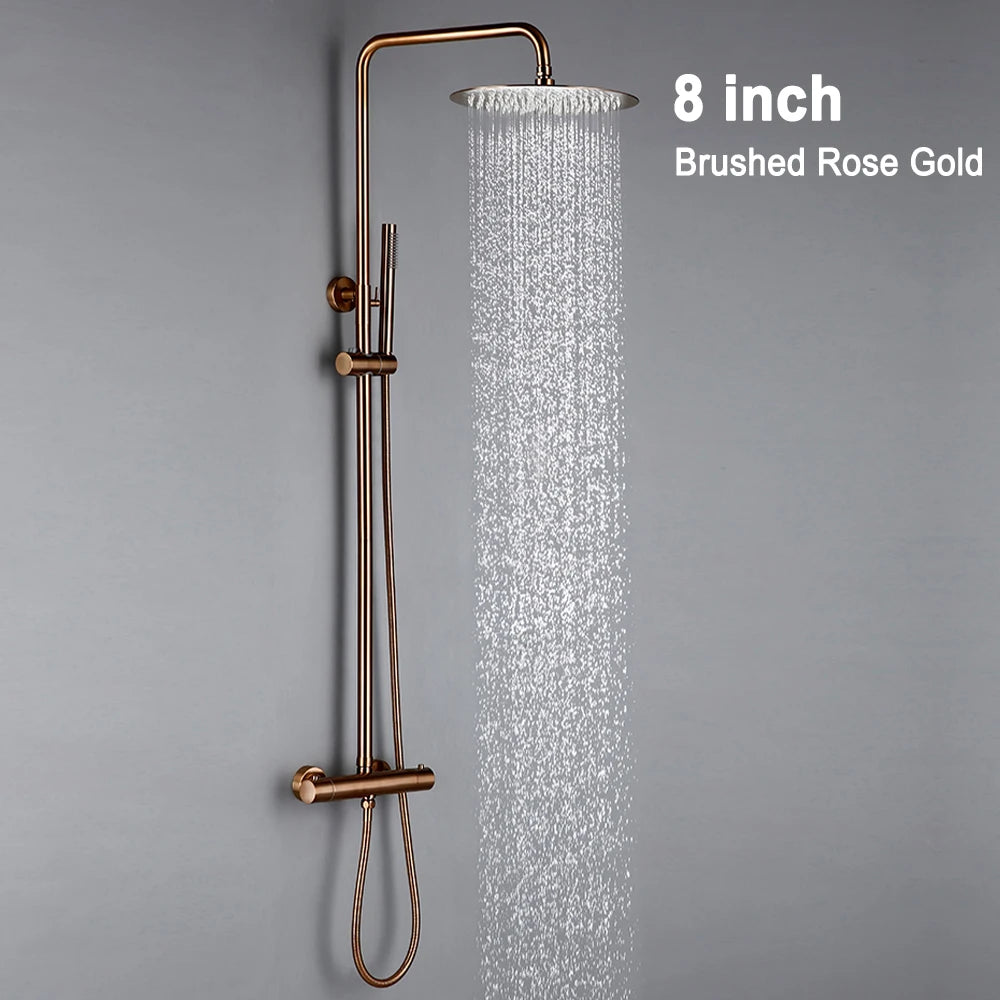 Thermostat Shower Mixer Valve Bathroom Thermostatic Faucet Wall