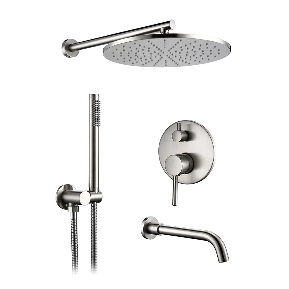 Bathroom Shower Faucet Brushed Rose Gold Smesiteli Brass