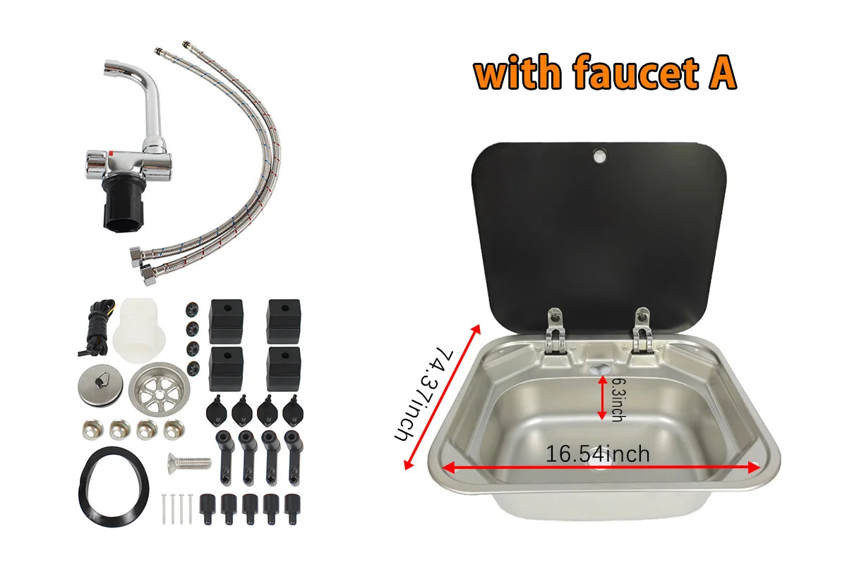 Dreamrv Caravan Camping Stainless Steel Hand Wash Basin