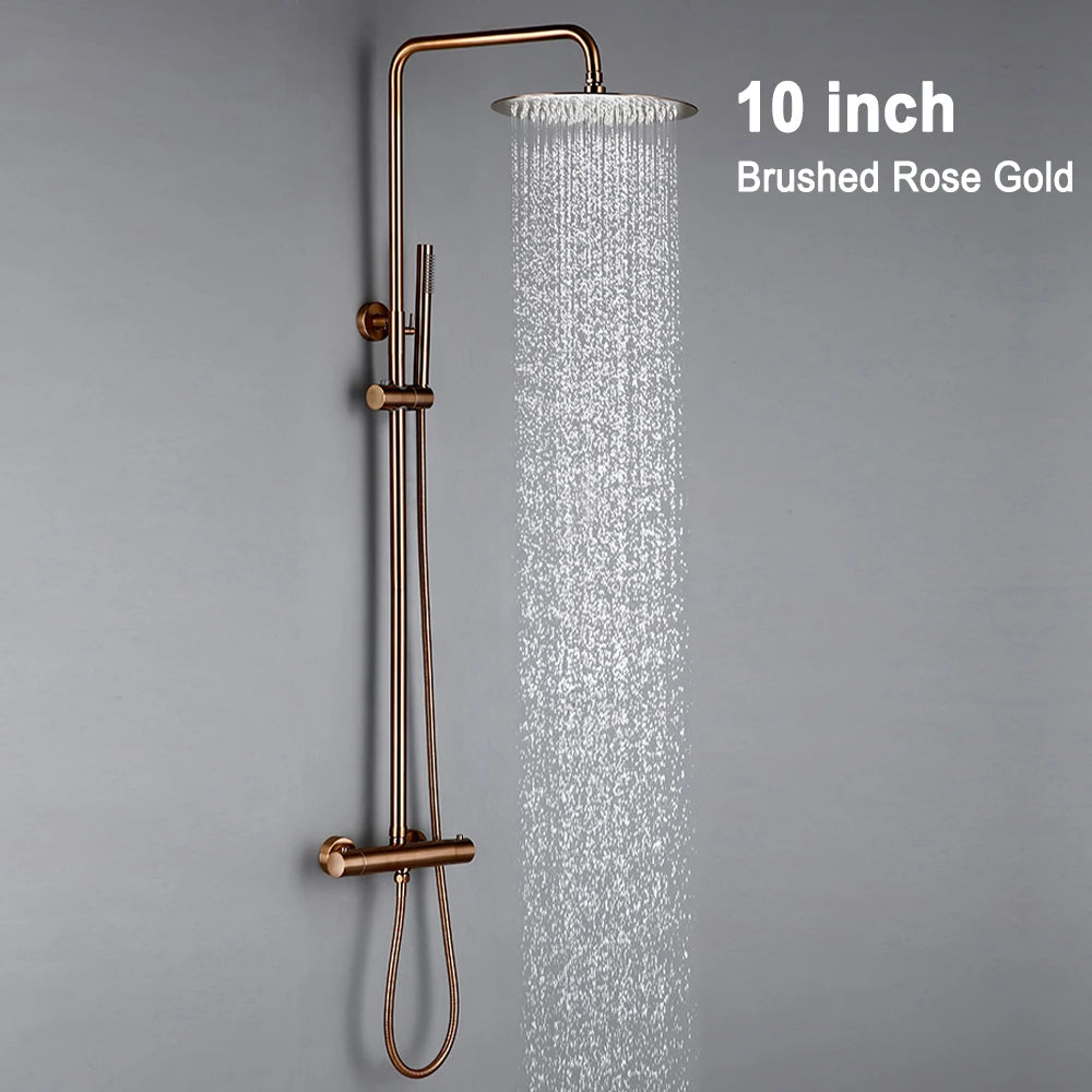 Thermostat Shower Mixer Valve Bathroom Thermostatic Faucet Wall