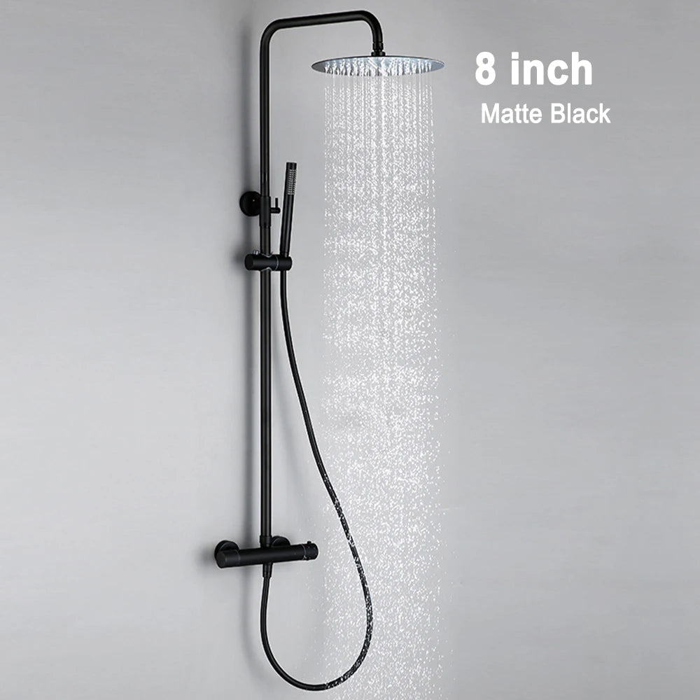 Thermostat Shower Mixer Valve Bathroom Thermostatic Faucet Wall