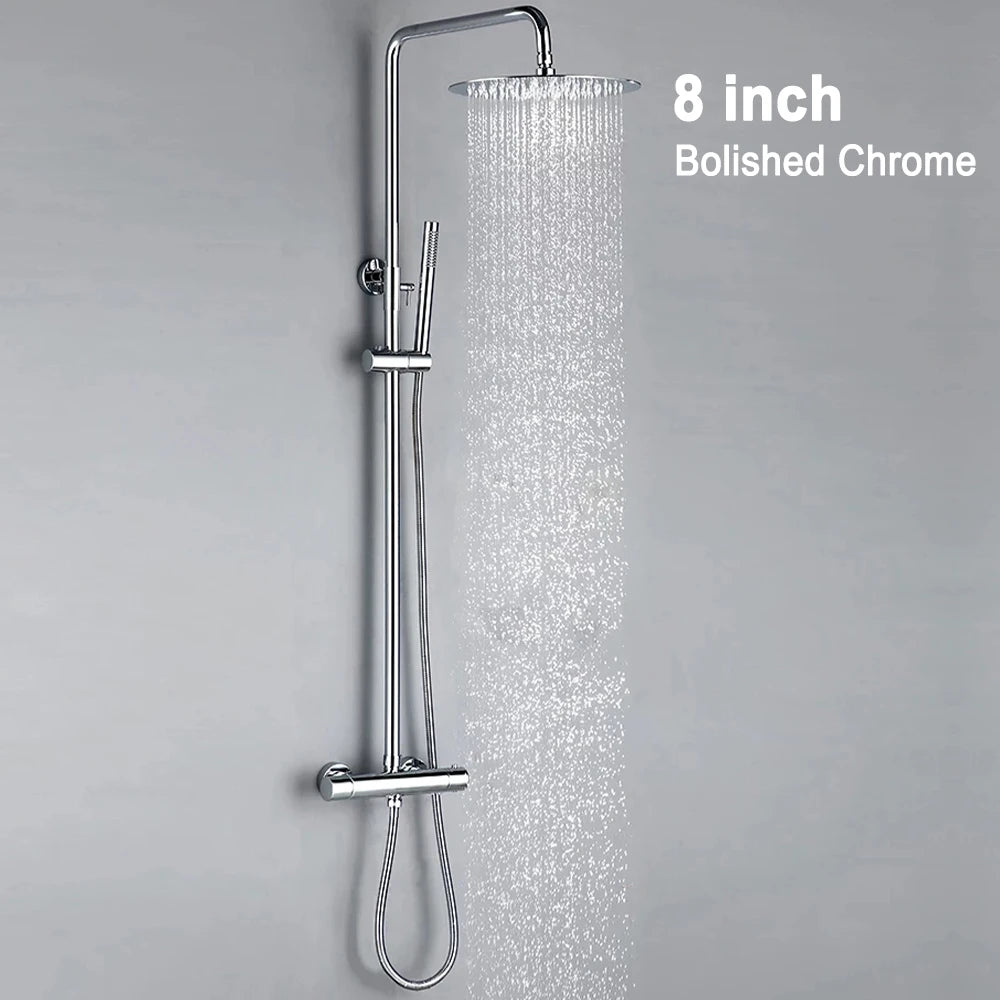 Thermostat Shower Mixer Valve Bathroom Thermostatic Faucet Wall